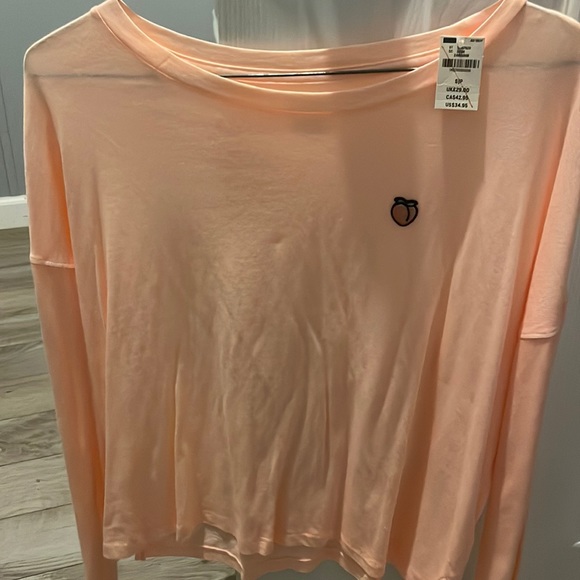 Pink long sleeve crop top - Picture 1 of 4